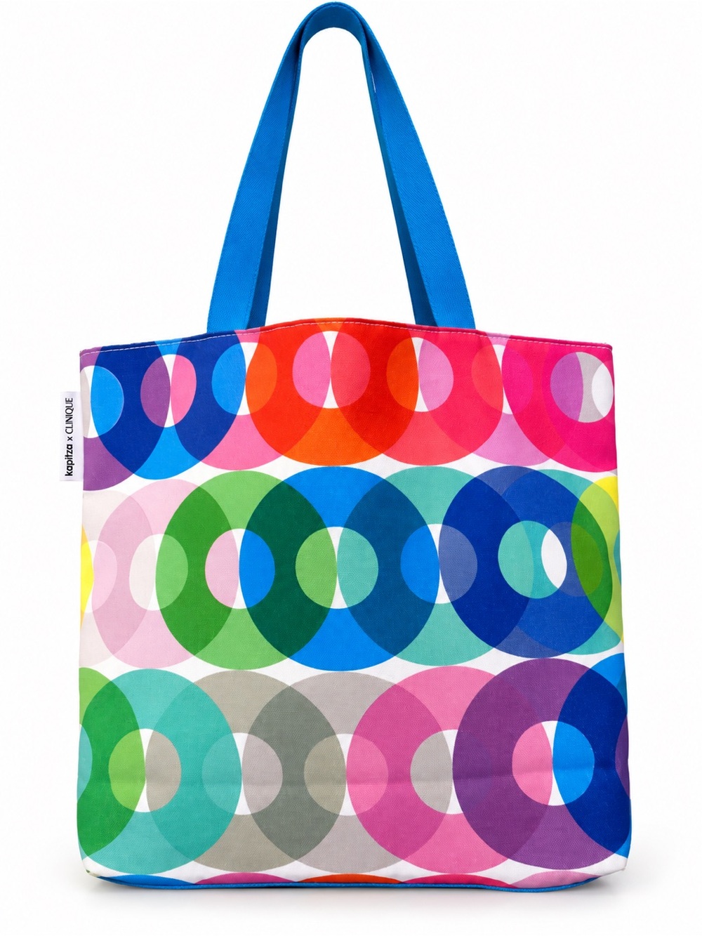 Kapitza x Clinique Colorful Geometric Circle Large Tote Bag